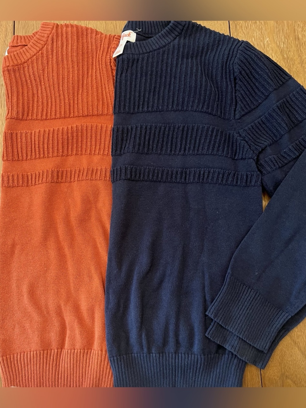 Cat & Jack Rib Knit Sweater in Orange & Blue